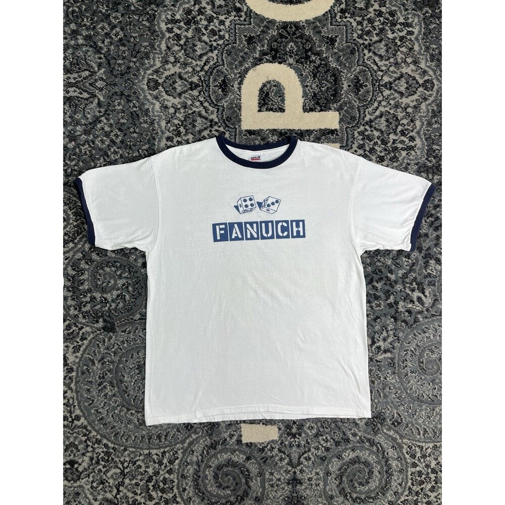 Vintage Men’s  Anvil Brand  90s Dice Tshirt Size XL White